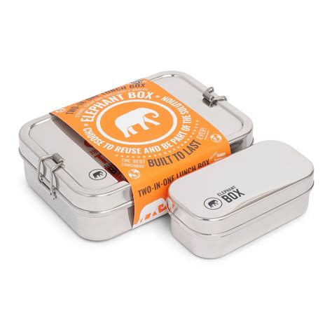 elephant lunch box stainless steel|metal lunchbox kids.